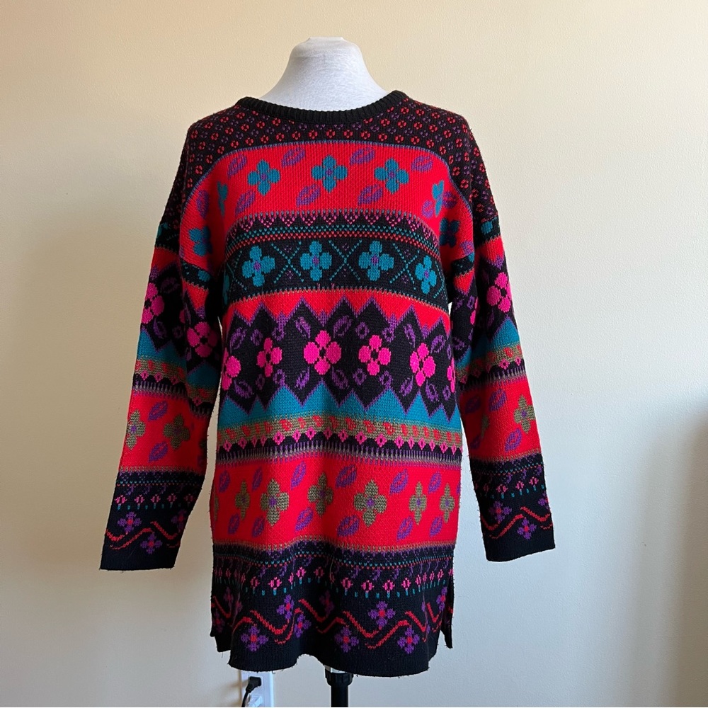 vintage longline tunic sweater